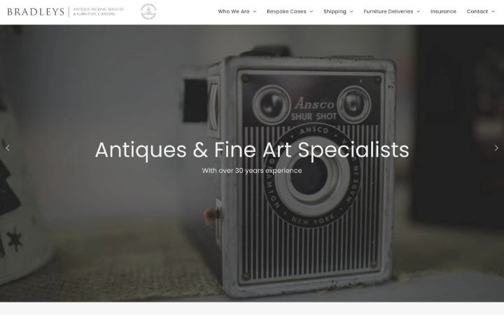 Bradleys Ltd Site landing page